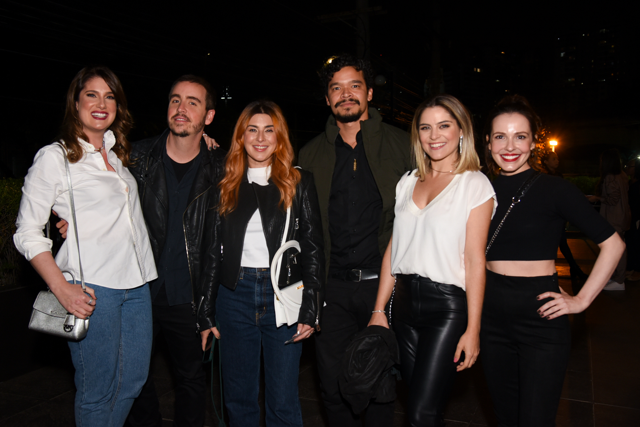 Karina Dohme, Wagner Santisteban, Fernanda Paes Leme, José Trassi, Bruna Thedy e Camila Dos Anjos, elenco do seriado. Foto: Andy Santana/ Agnews