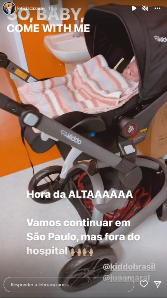 Story de Letícia, esposa de Juliano. Foto: Reprodução/Instagram