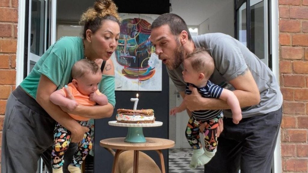 Fabiula Nascimento e Emílio Dantas comemoram sete meses dos gêmeos, Roque e Raul (Reprodução/Instagram)