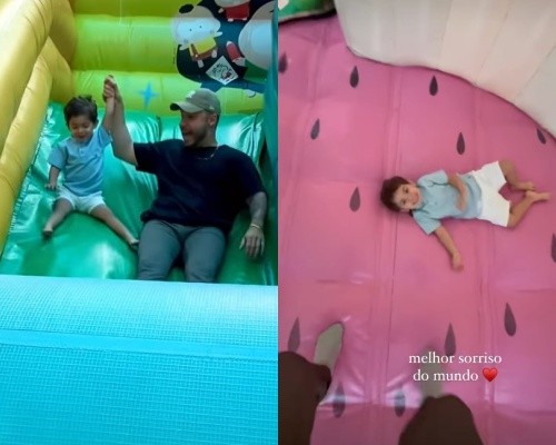 Murilo Huff mostra momento de diversão com o filho, Leo (Reprodução/Instagram)