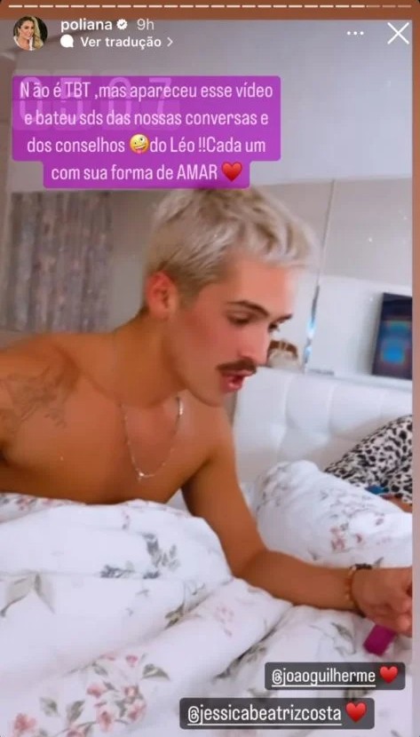 Poliana Rocha compartilha vídeo de João Guilherme com o pai, Leonardo (Reprodução/Instagram)