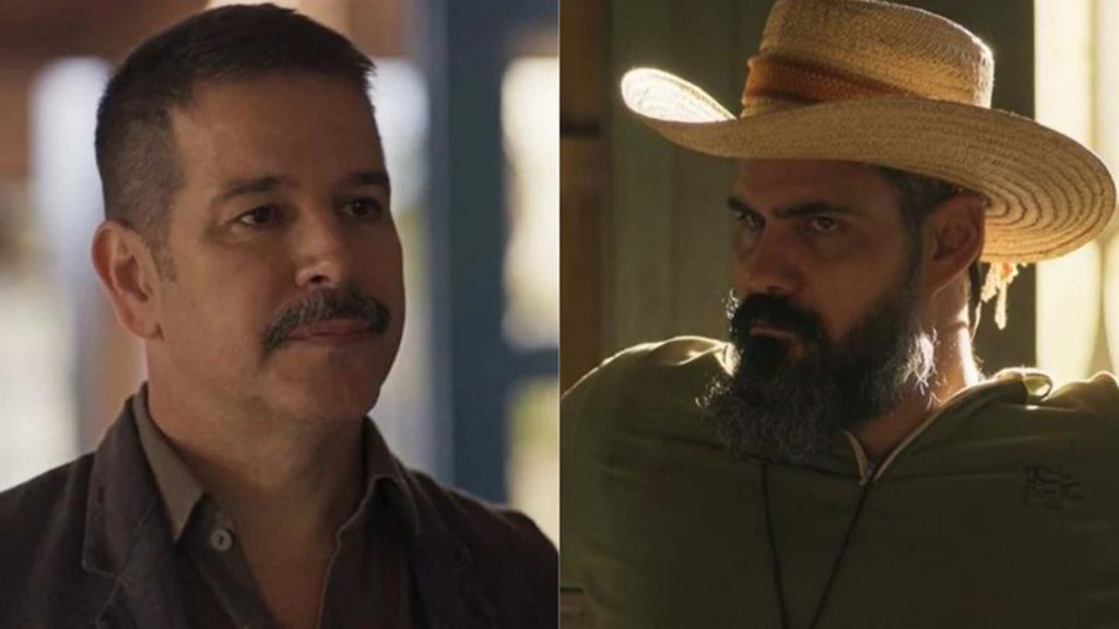 Tenório (Murilo Benicio) e Alcides (Juliano Cazarre) em Pantanal (Divulgação/TV Globo)