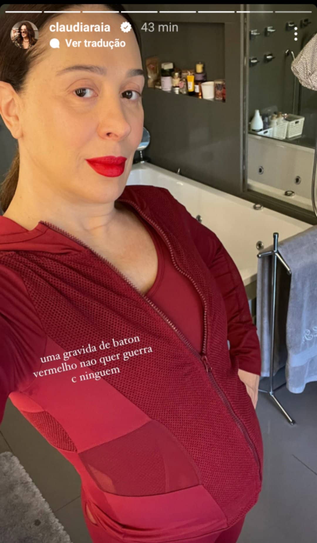 Cláudia Raia grávida. (Reprodução/Instagram)