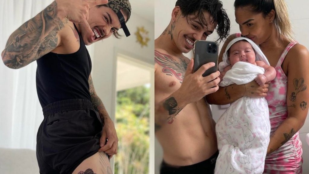 Biel e Tays Reis com a filha, Pietra