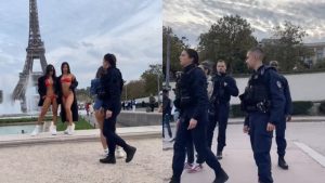 Ex de Kevinho, Gabriela Versiani, é detonada por fotos de biquíni em frente à Torre Eiffel - (Crédito: Reprodução/Instagram)