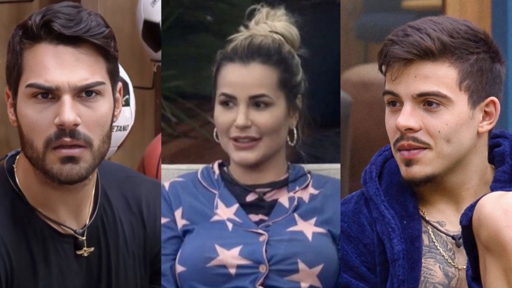 Shay, Deolane e Thomaz em 'A Fazenda 14' (Reprodução/PlayPlus)