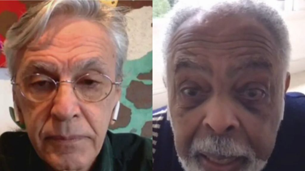 Caetano e GIl falam sobre Gal Costa. Reprodução/Globo