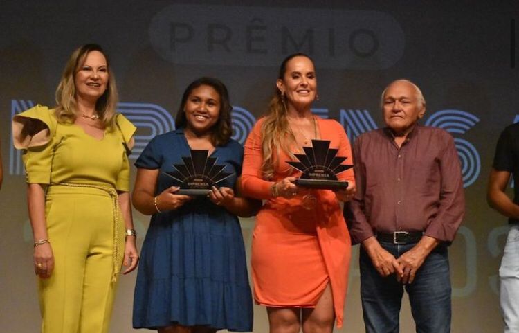 Paulinha Lobão na premiação. Foto: Divulgação