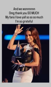 Anitta agradeceu os fãs em post nos Stories — Foto: Reprodução/Instagram