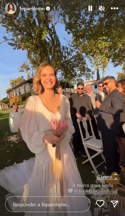 Casamento de Fernanda Rodrigues e Raoni Carneiro (Reprodução/Instagram)