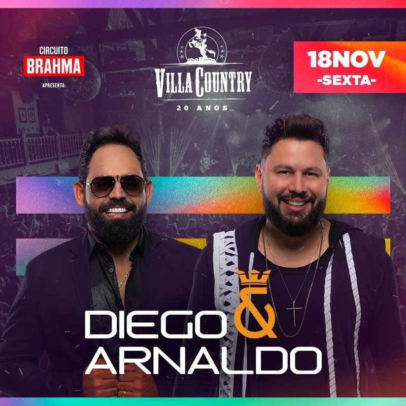 Diego e Arnaldo realizam show no Villa Country (Créditos/Reprodução)