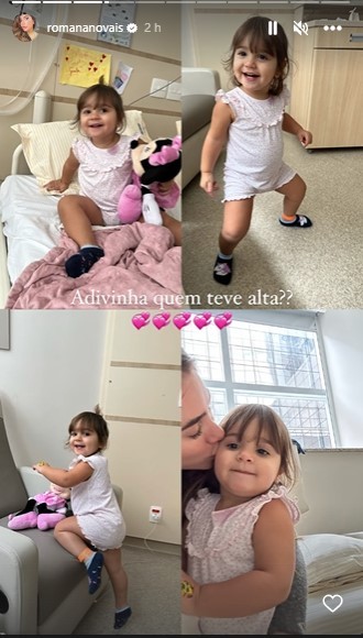 Romana Novais celebra alta hospitalar da filha (Reprodução/Instagram)