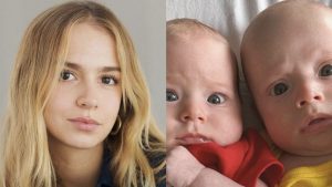Isabella Scherer e os gêmeos, Mel e Bento (Reprodução/Instagram)