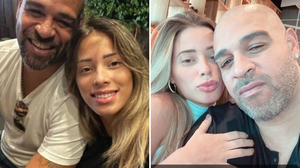 Adriano Imperador e esposa, Micaela Mesquita