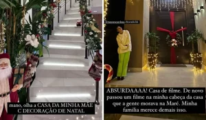 Bianca Andrade, a Boca Rosa, mostra decoração de Natal na casa da mãe — Foto: Reprodução/Instagram