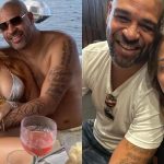 Adriano Imperador surge abraçado com mulher e ex reage nas redes sociais