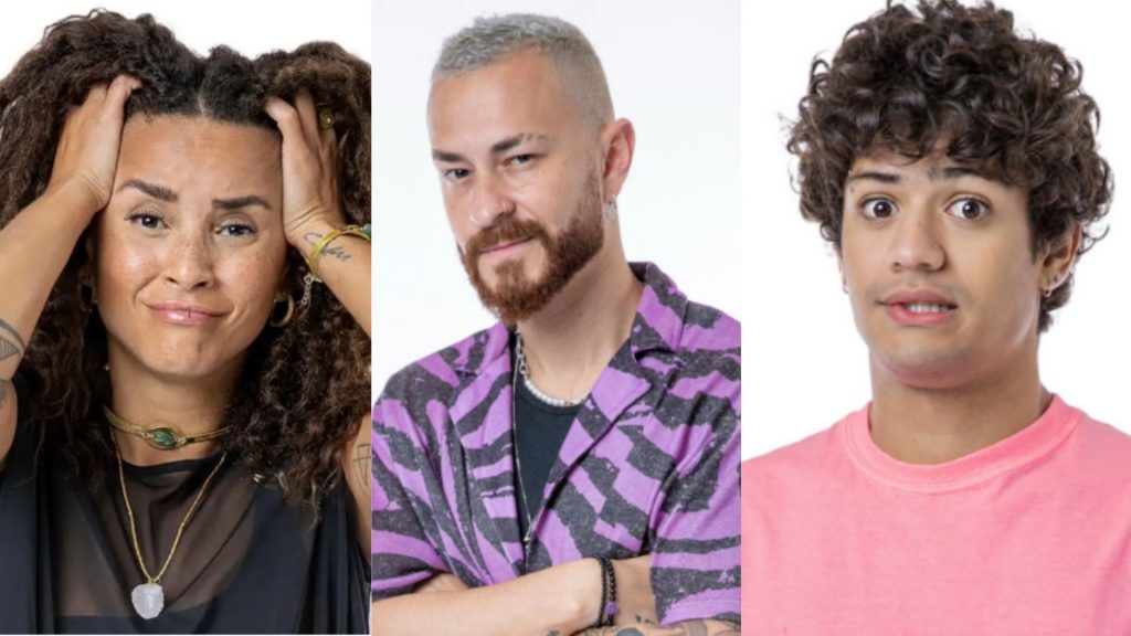 Domitila, Fred e Gabriel do 'BBB 23'. Reprodução/TV Globo