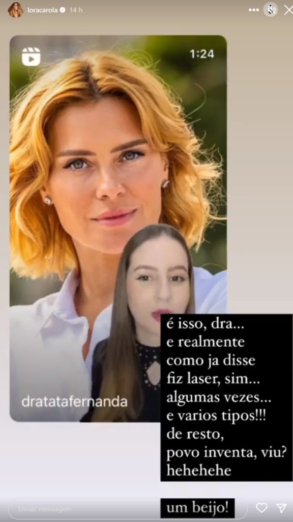 Story de Carolina Dieckmann. Reprodução/Instagram