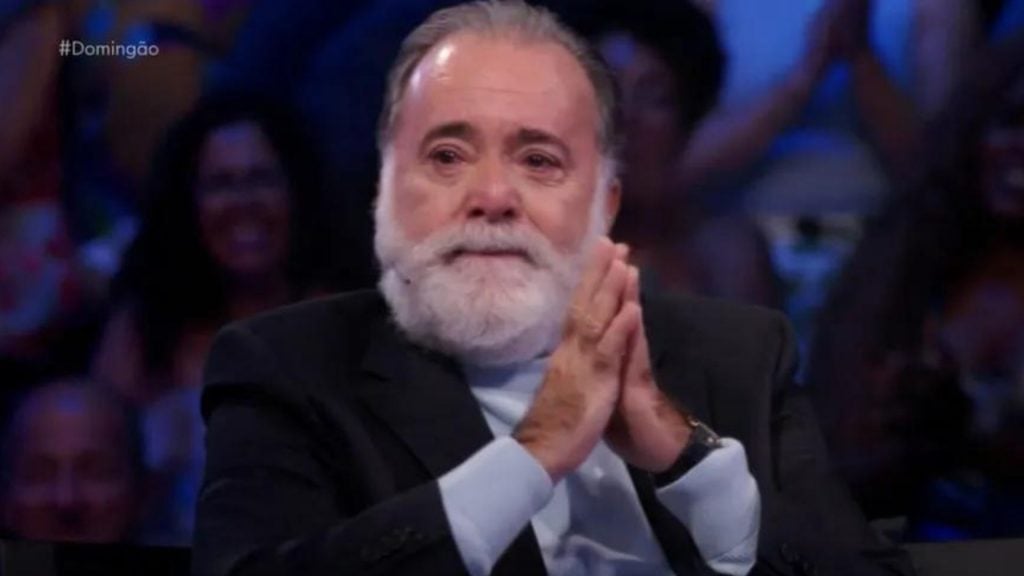 Tony Ramos no 'Domingão'. Reprodução/Globo