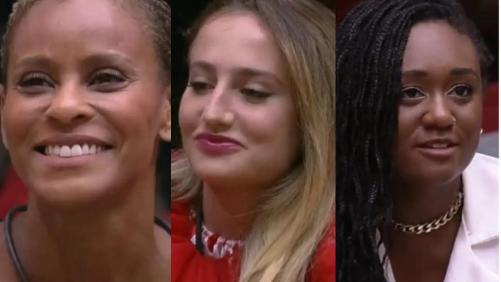 Aline, Bruna e Sarah no 'BBB 23'. Reprodução/Globoplay