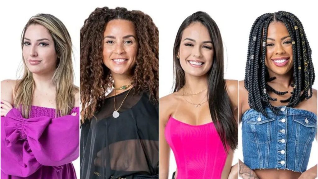 Amanda, Domitila, Larissa e Marvvila no 'BBB 23'. Reprodução/Globo