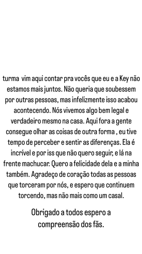 Story de Gustavo, do 'BBB 23'. Reprodução/Instagram