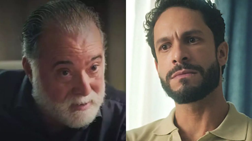 Antonio La Selva e Luigi em 'Terra e Paixão'. Reprodução/TV Globo