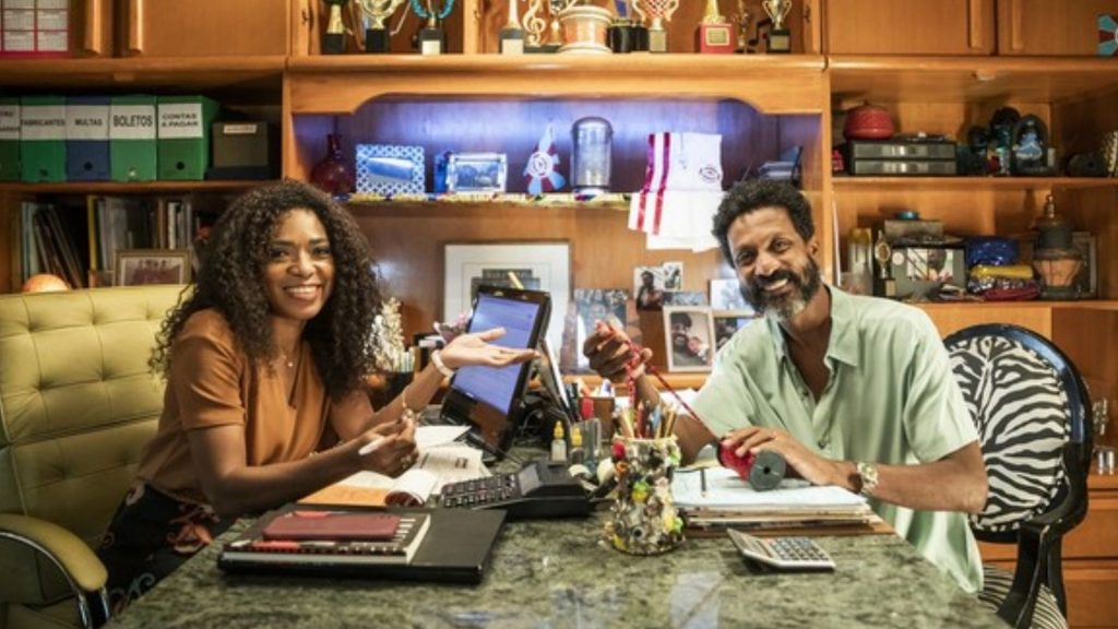 Vilma Melo e Luis Miranda em Encantado's. Globo/João Miguel Jr.