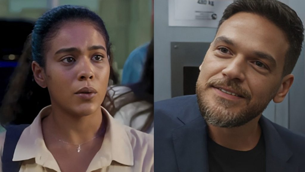 Jenifer (Bella Campos) e Theo (Emílio Dantas) em 'Vai na Fé'