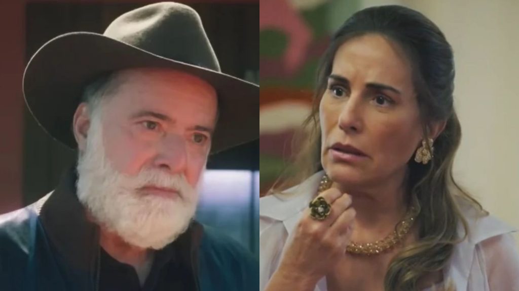 Antonio La Selva e Irene em 'Terra e Paixão'. Reprodução/TV Globo