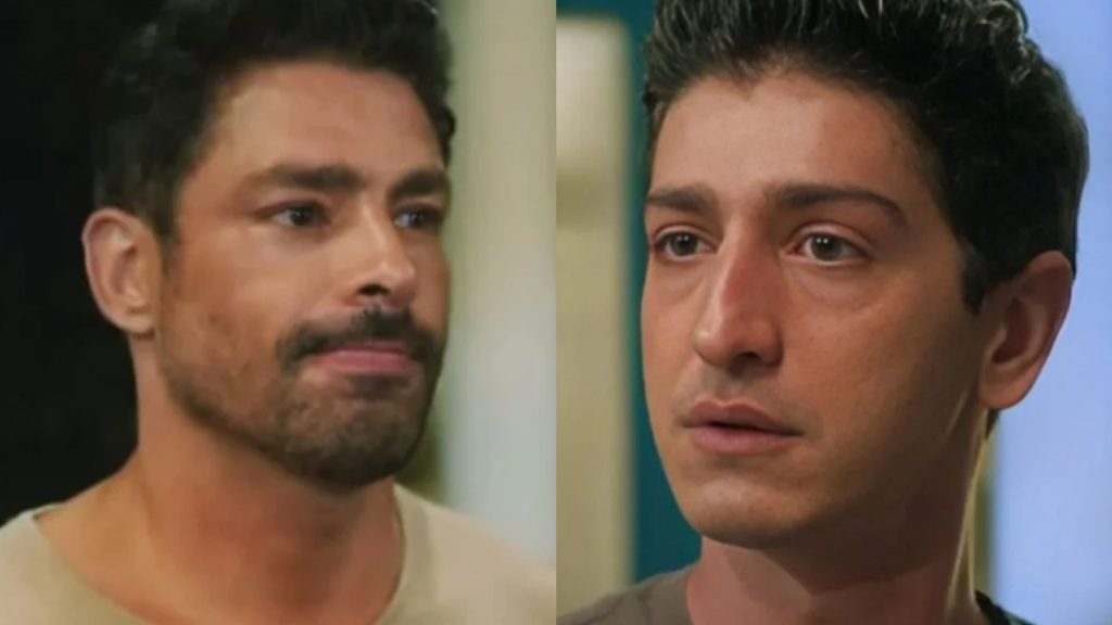 Caio e Daniel em 'Terra e Paixão'. Reprodução/TV Globo