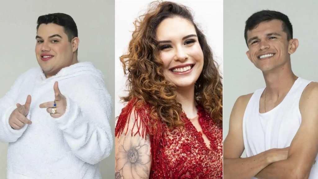 Erick, Stephanie e Tiago em 'A Grande Conquista'. Reprodução/Record TV