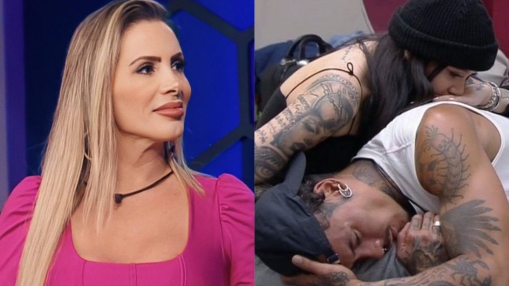 Faby Monarca, Murilo e Vic em 'A Grande Conquista'. Reprodução/Record TV