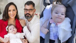 Filha de Juliano Cazarré, Maria Guilhermina completou um ano de vida. Foto: Reprodução/Instagram