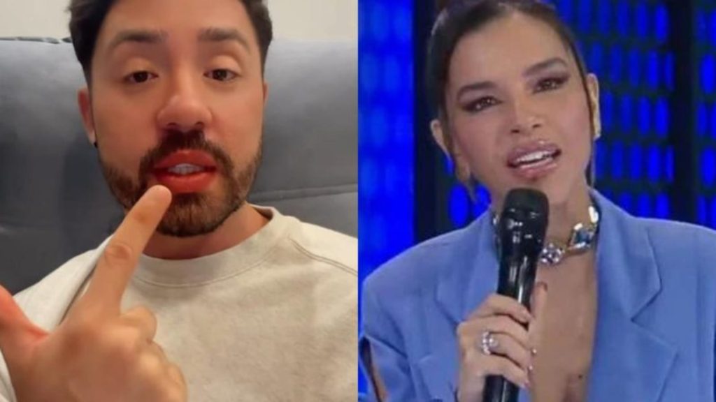 Rico Melquiades surge aos gritos com Mariana Rios. Foto: Reprodução/Instagram/Record