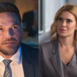 Theo (Emilio Dantas) e Lumiar (Carolina Dieckmann) em 'Vai na Fé'