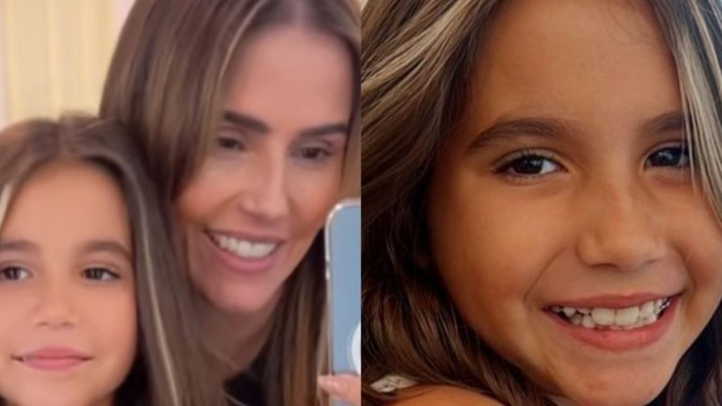 Filha de Deborah Secco se inspira na mãe e passa a tesoura no cabelo. Foto: Reprodução/Instagram