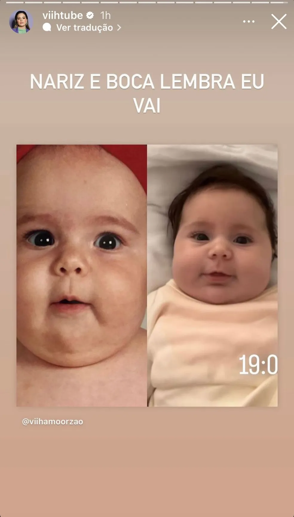 Viih Tube compara semelhança entre ela e a filha, Lua. Foto: Reprodução/Instagram