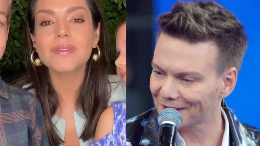 Thais Fersoza e Michel Teló no Domingão - Reprodução/TV Globo