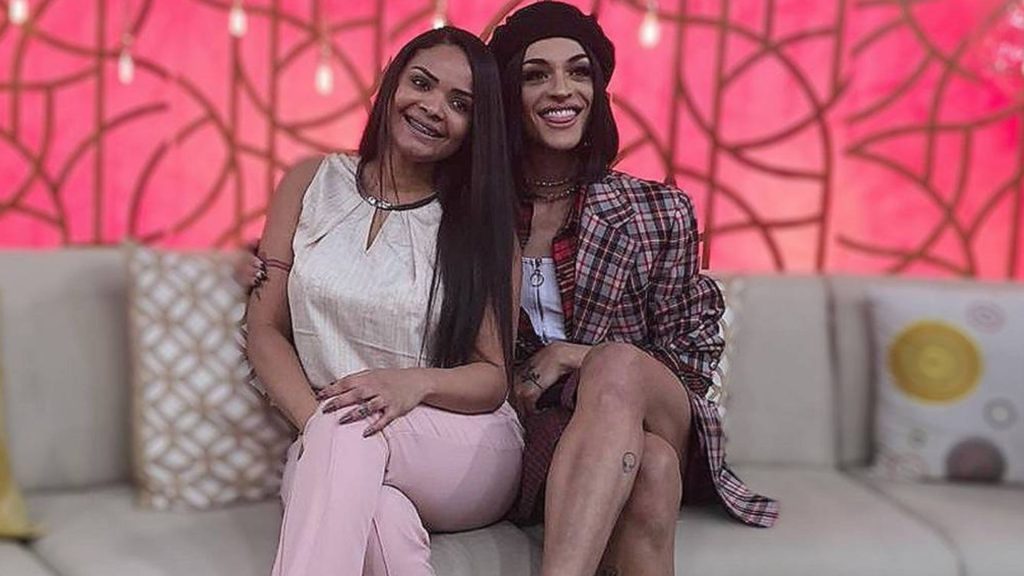 Pabllo Vittar e a irmã. Foto: Reprodução/TV Globo