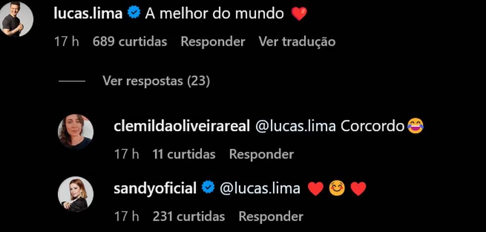 Lucas Lima se declarou para Sandy horas antes do anúncio do fim do casamento