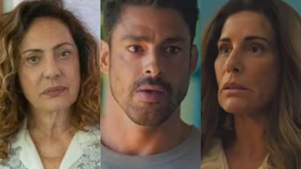 Agatha, Caio e Irene em 'Terra e Paixão'