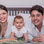 Sthéfany Vidal, Aurora e Bruno de Luca (Reprodução/Caras/Mariana Salles)