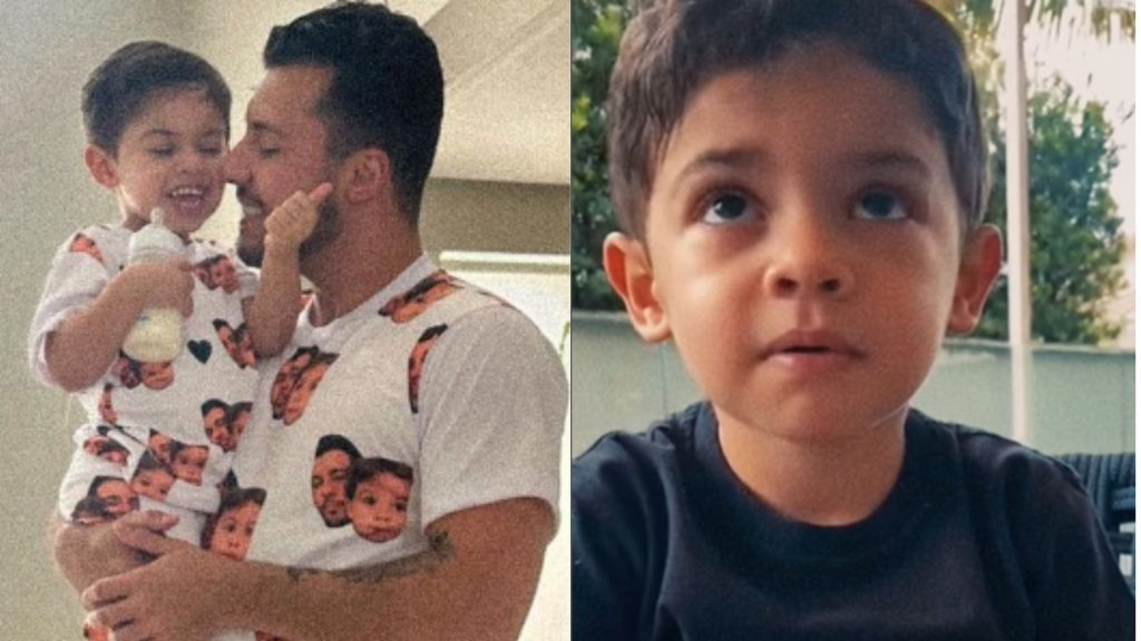 Murilo Huff e Leo, filho de Marília Mendonça. Reprodução/Instagram