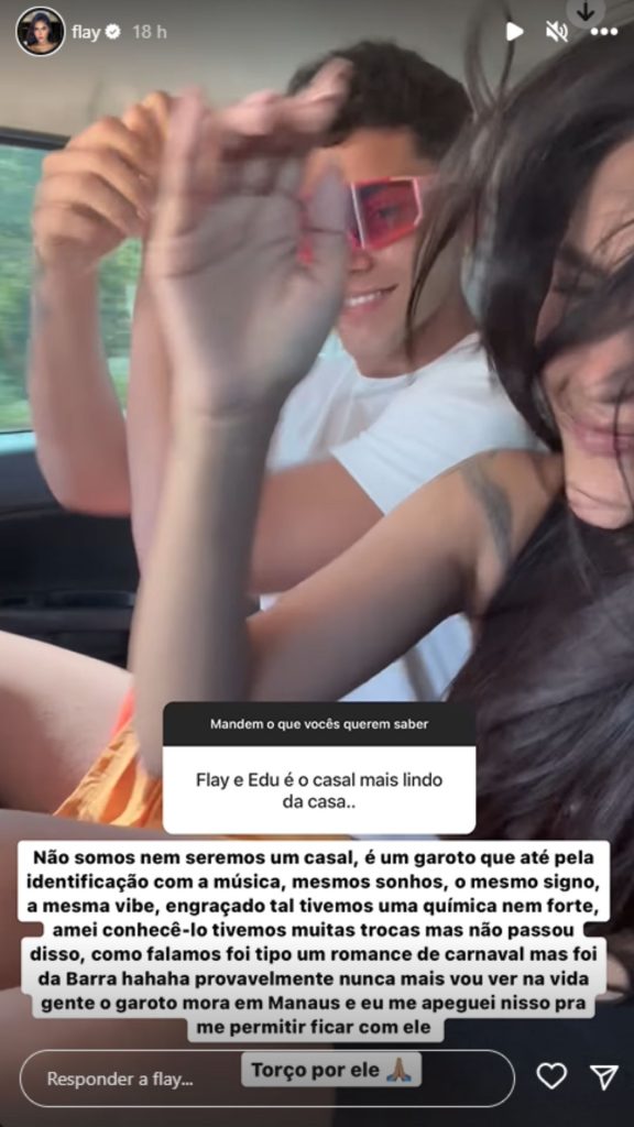 Story de Flay. Reprodução/Instagram