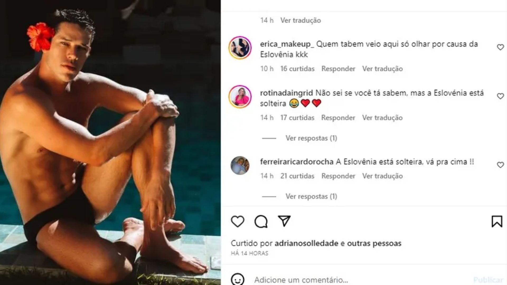 Comentários na foto de José Loreto - Reprodução/Instagram