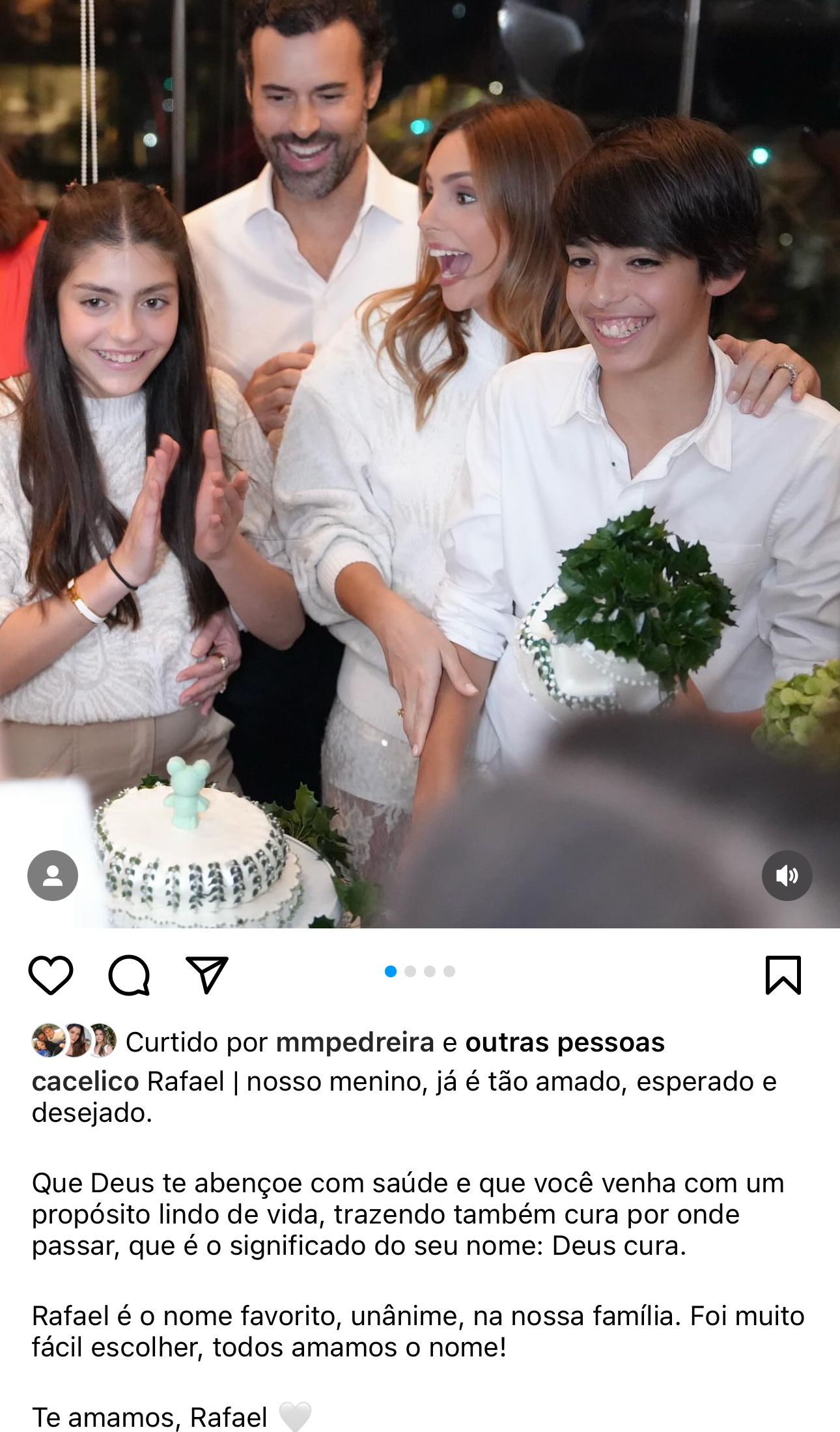 Carol Celico exibe chá revelação (Reprodução/Instagram)