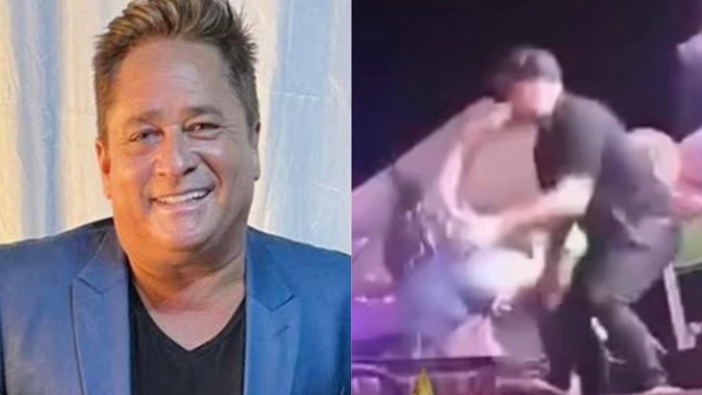 Fã invade palco durante show de Leonardo e é empurrada por segurança