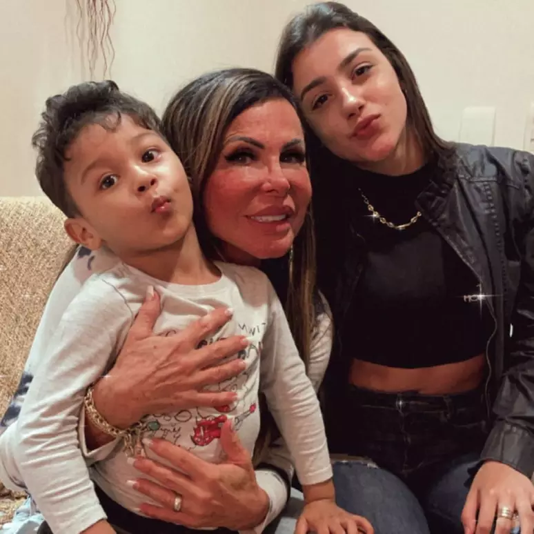 Enrico, Gretchen e Bia Miranda (Reprodução/Instagram)