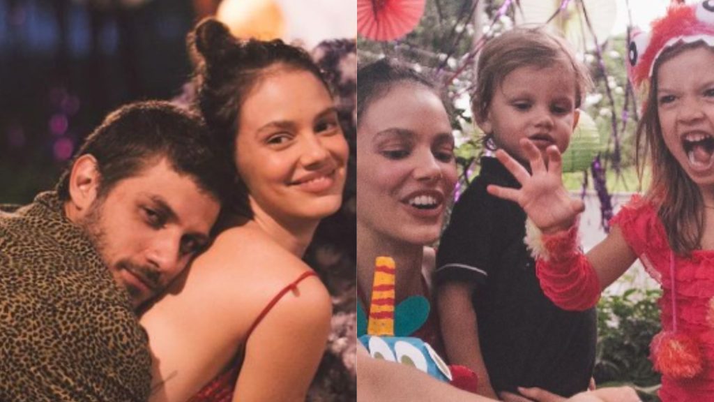 Chay Suede, Laura Neiva e os filhos - Reprodução/Instagram